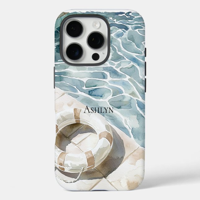Schwimmbadseite iPhone 16 Pro Hülle (Rückseite)