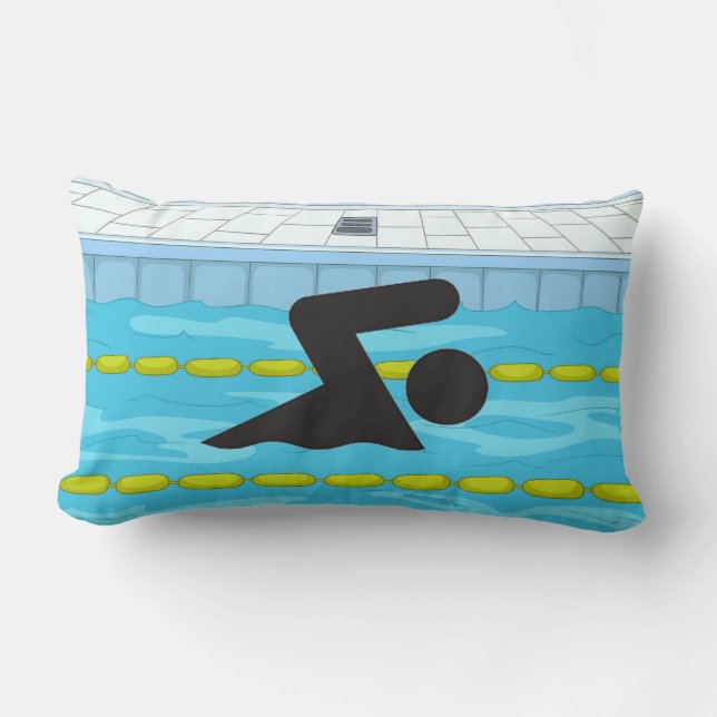 Schwimmbecken-Entwurfskissen Lendenkissen (Vorderseite)