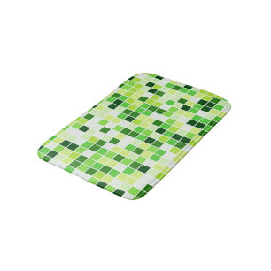Schwimmbecken, grüne Mosaikfliesen, geometrisches  Badematte