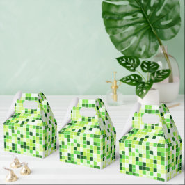Schwimmbecken, grüne Mosaikfliesen, geometrisches  Geschenkschachtel