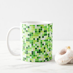 Schwimmbecken, grüne Mosaikfliesen, geometrisches Kaffeetasse