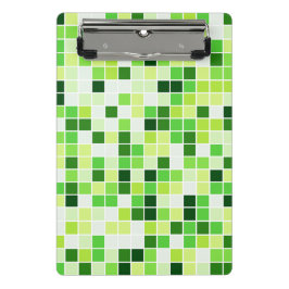 Schwimmbecken, grüne Mosaikfliesen, geometrisches  Mini Klemmbrett