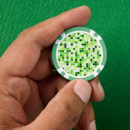 Schwimmbecken, grüne Mosaikfliesen, geometrisches  Pokerchips