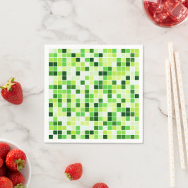 Schwimmbecken, grüne Mosaikfliesen, geometrisches  Serviette