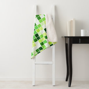 Schwimmbecken, grüne Mosaikfliesen, geometrisches Sherpadecke