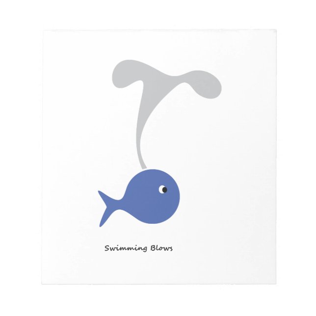 Schwimmbläschen Notizblock (Vorderseite)