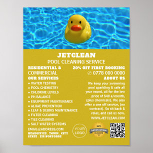 Schwimmdusche, Schwimmbad Reinigung Poster