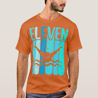 Schwimmen 11 Jahre alte Jungen schwimmen T-Shirt