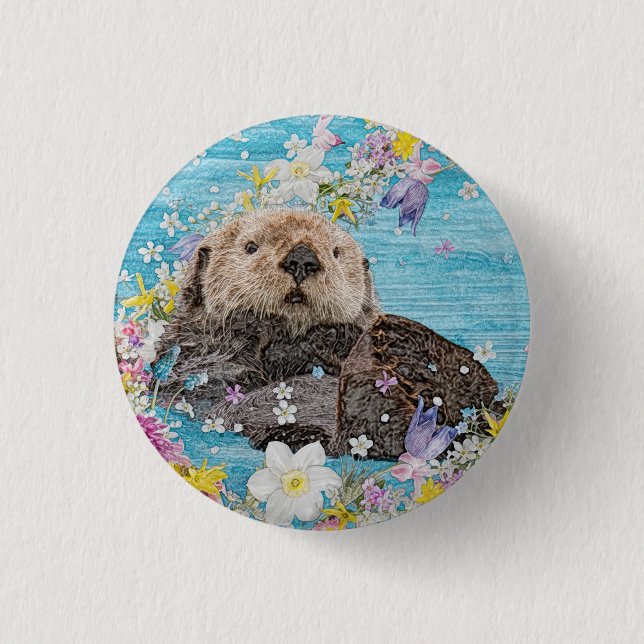 Schwimmen bei Blume Button (Vorderseite)