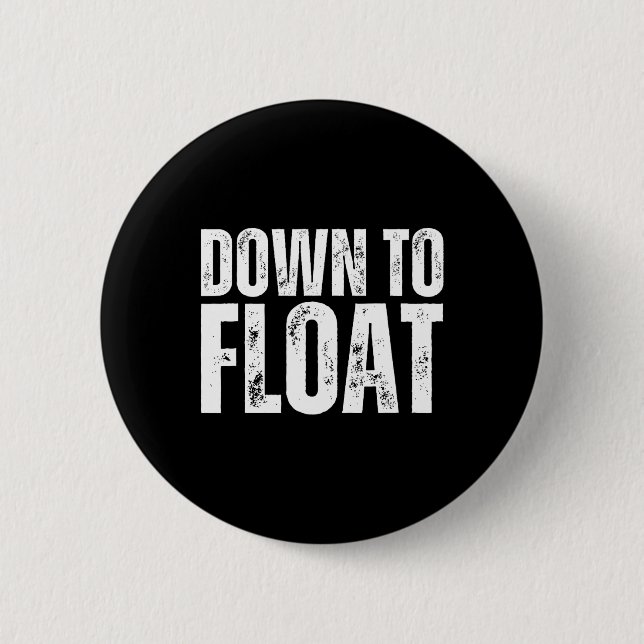 Schwimmen beim Float Trip im Schlauchboot auf dem  Button (Vorderseite)