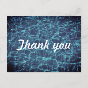 Schwimmen Danke Pool Wasser Muster Cool Postkarte