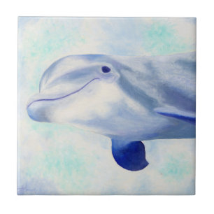 Schwimmen-Delphin-Quadrat-Fliese Fliese