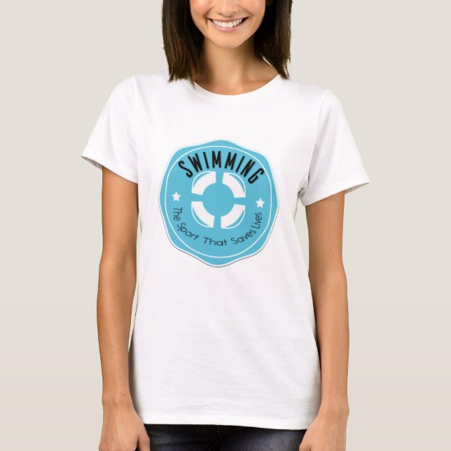 Schwimmen, der T - Shirt Rette (Vorderseite)