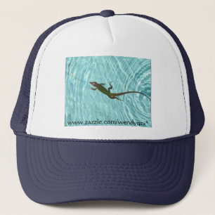 Schwimmen-Eidechse - Rückseite Truckerkappe