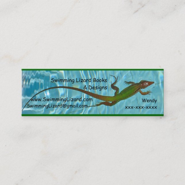 Schwimmen-Eidechsenkontaktkarten - Kopie Mini Visitenkarte (Vorderseite)
