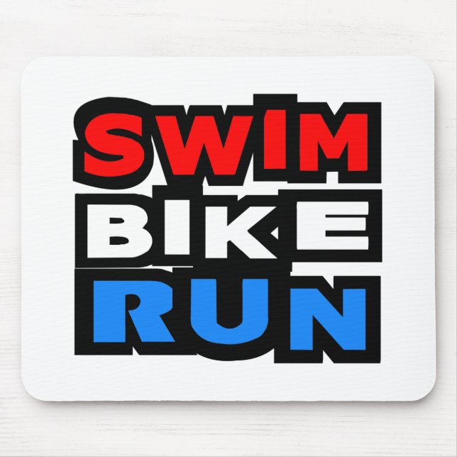 Schwimmen-Fahrrad-Lauf Mousepad (Vorne)