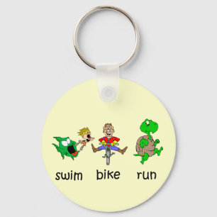 Schwimmen-Fahrrad-Lauf Schlüsselanhänger
