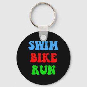 Schwimmen-Fahrrad-Lauf Schlüsselanhänger