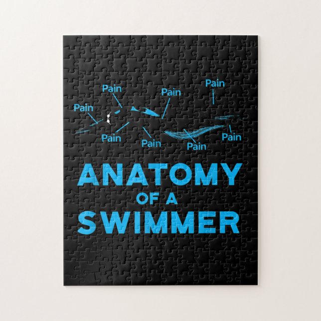 Schwimmen Fan gibt Anatomie eines Schwimmers (Vertikal)