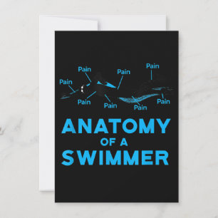 Schwimmen Fan gibt Anatomie eines Schwimmers Einladung