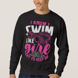 Schwimmen für jugendliche Erwachsene im See Sweatshirt