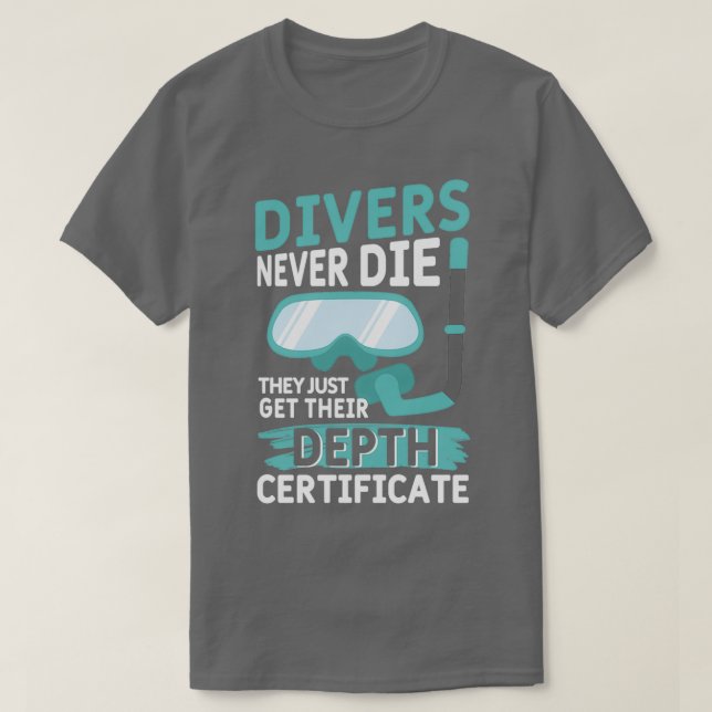Schwimmen Geschenke Taucher nie Die Sport Pub T-Shirt (Design vorne)