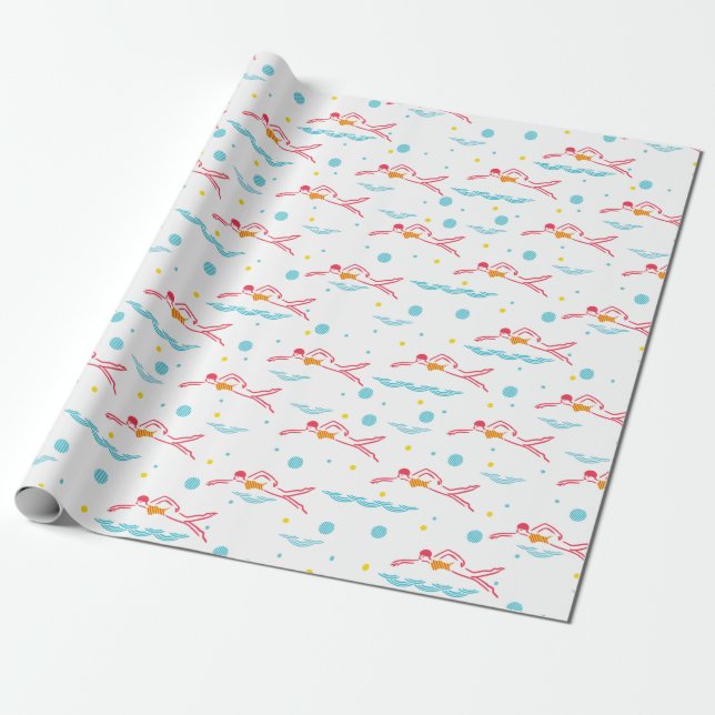 Schwimmen gibt mir ein unglaubliches Zufriedenheit Geschenkpapier (Ungerollt)