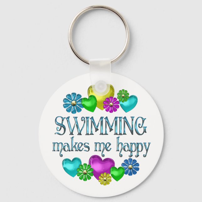 Schwimmen Glück Schlüsselanhänger (Vorderseite)
