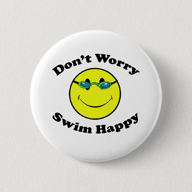 Schwimmen glücklich button (Vorderseite)