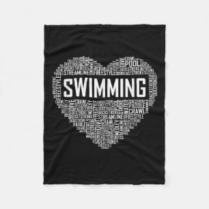 Schwimmen Herzbusse Schwimmer Geschenk schwimmen L Fleecedecke