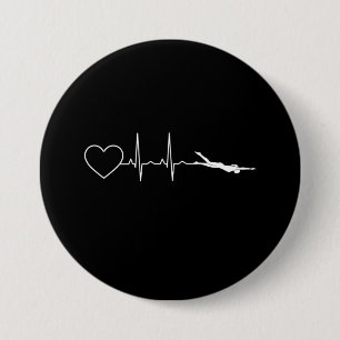 Schwimmen - Herzschlag Button