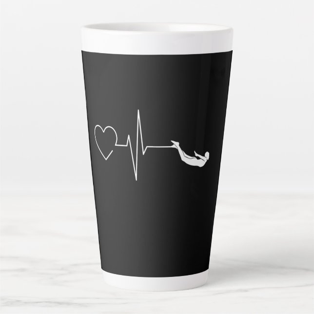 Schwimmen Herzschlag Geschenk für das Baden Milchtasse (Vorderseite)