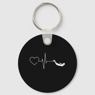 Schwimmen Herzschlag Geschenk für das Baden Schlüsselanhänger