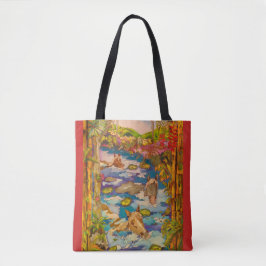 Schwimmen hinunter den Fluss Tasche