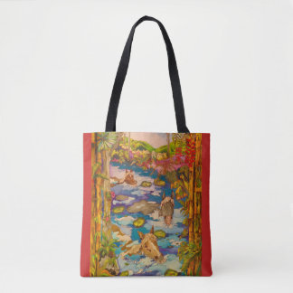 Schwimmen hinunter den Fluss Tasche