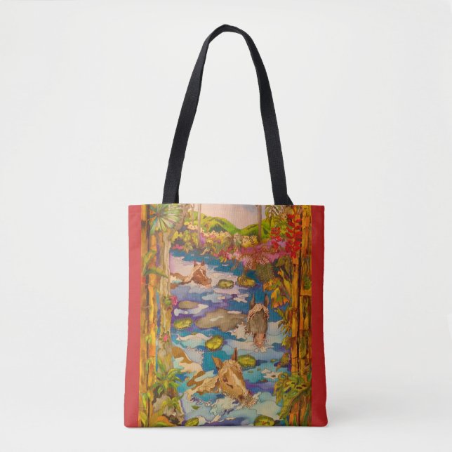 Schwimmen hinunter den Fluss Tasche (Vorderseite)