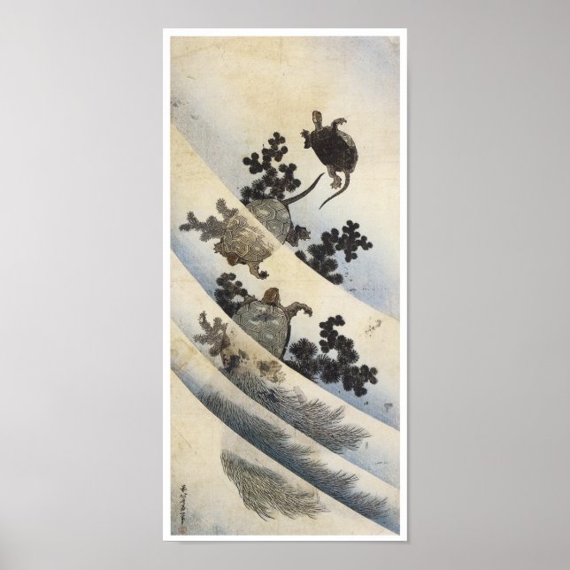 Schwimmen, Hokusai, 1832 Poster (Vorne)