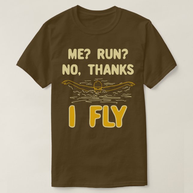 Schwimmen I Fliege 2 T-Shirt (Design vorne)