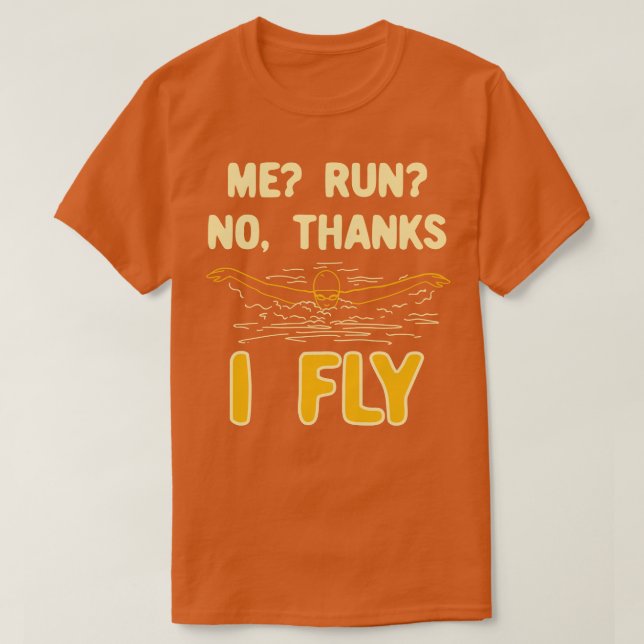 Schwimmen I Fliege 2 T-Shirt (Design vorne)