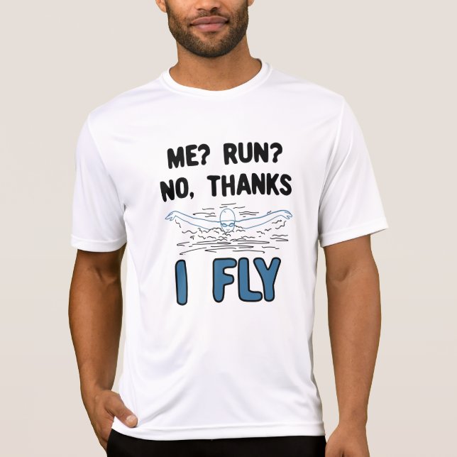 Schwimmen - Ich fliege T-Shirt (Vorderseite)