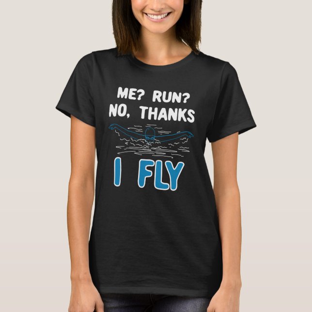 Schwimmen - Ich fliege T-Shirt (Vorderseite)