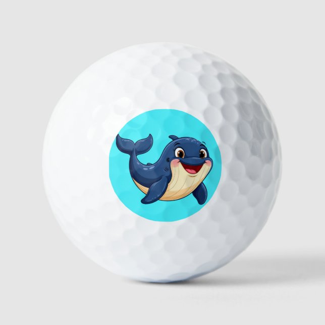 Schwimmen im Cartoon Golfball (Vorderseite)