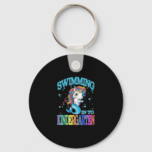 Schwimmen im Kindergarten Unicorn Meerjungfrau T - Schlüsselanhänger