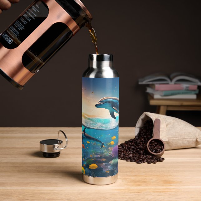 Schwimmen im Ozean Trinkflasche (Kaffee)