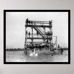 Schwimmen im Potomac River 1923 Poster