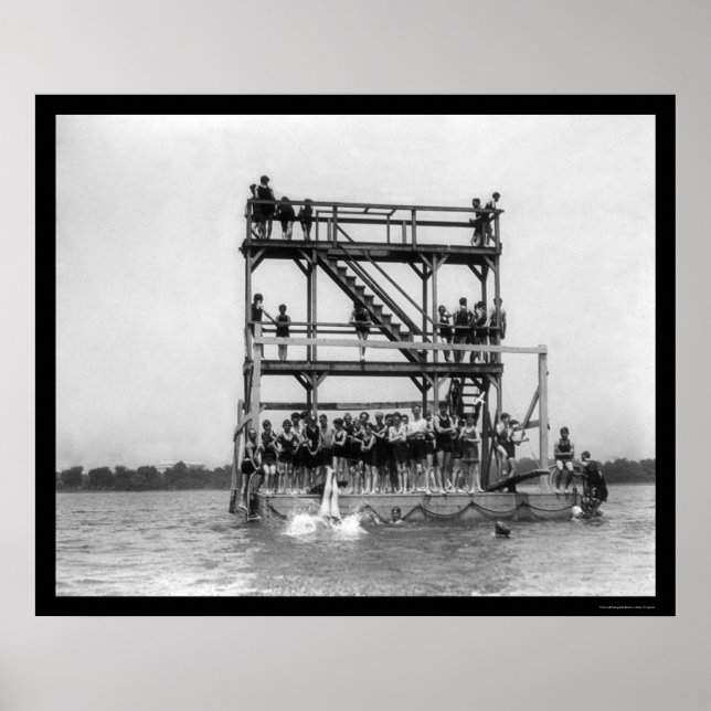 Schwimmen im Potomac River 1923 Poster (Vorne)