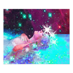 Schwimmen in einem kosmischen Traum Fotodruck