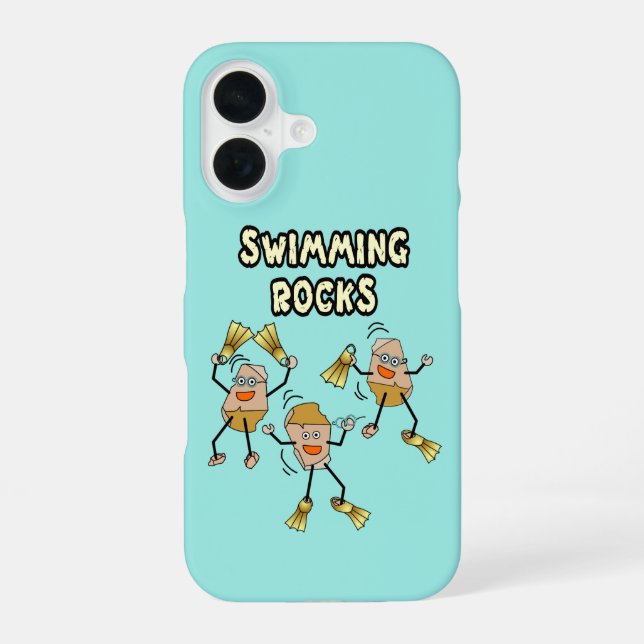 Schwimmen iPhone 16 Hülle (Rückseite)