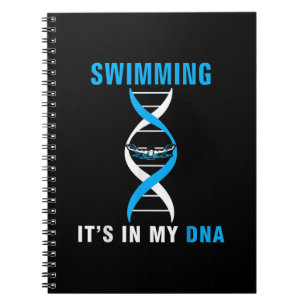Schwimmen ist in meiner DNA Lustiger SchwimmerSchw Notizblock