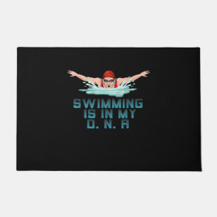 Schwimmen ist meine DNA, wenn ich über dem Funny S Fußmatte
